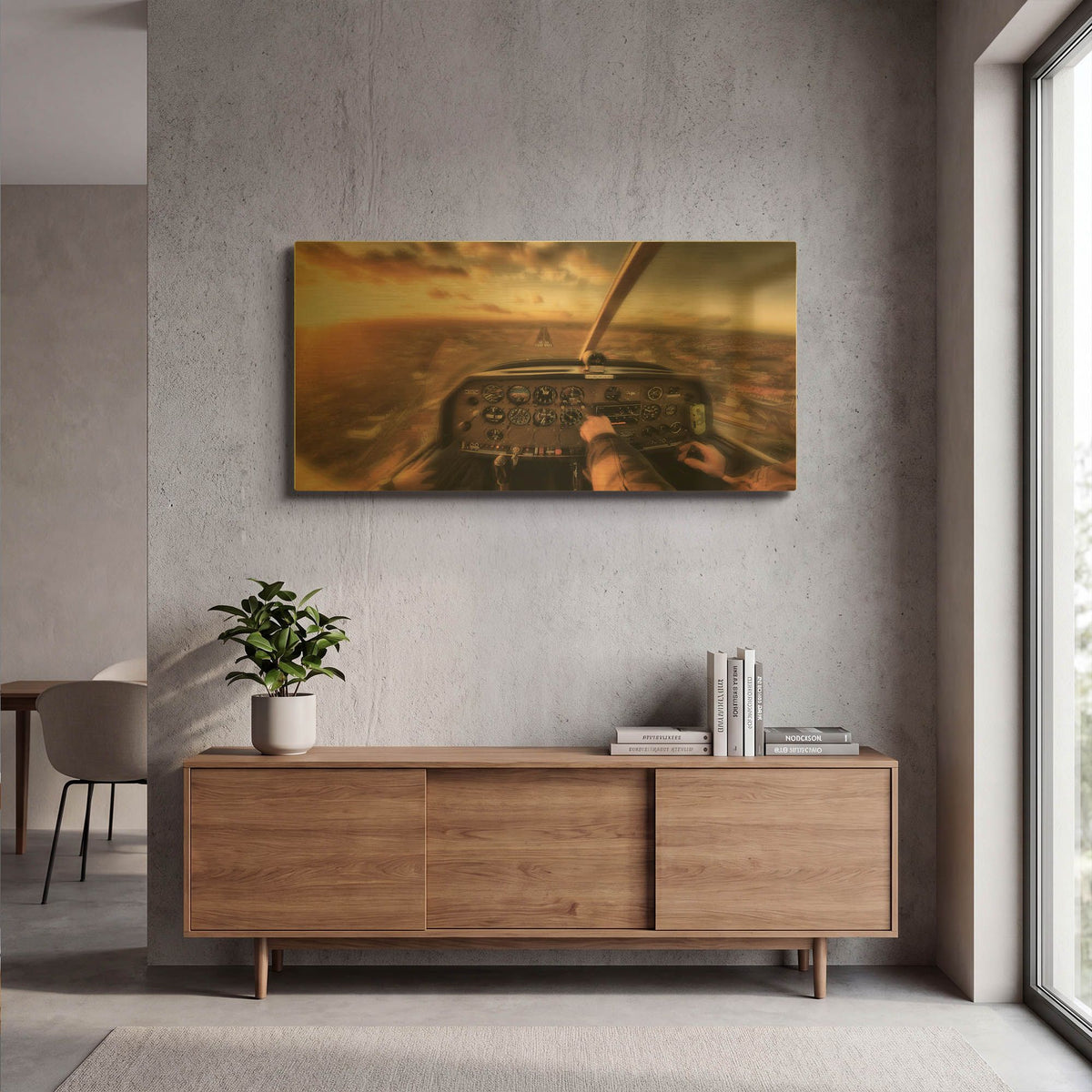 'Meydey' By Sebastien Lory Gold Metal Wall Art