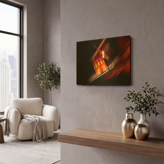 'Moulin Rouge' By Sebastien Lory Gold Metal Wall Art