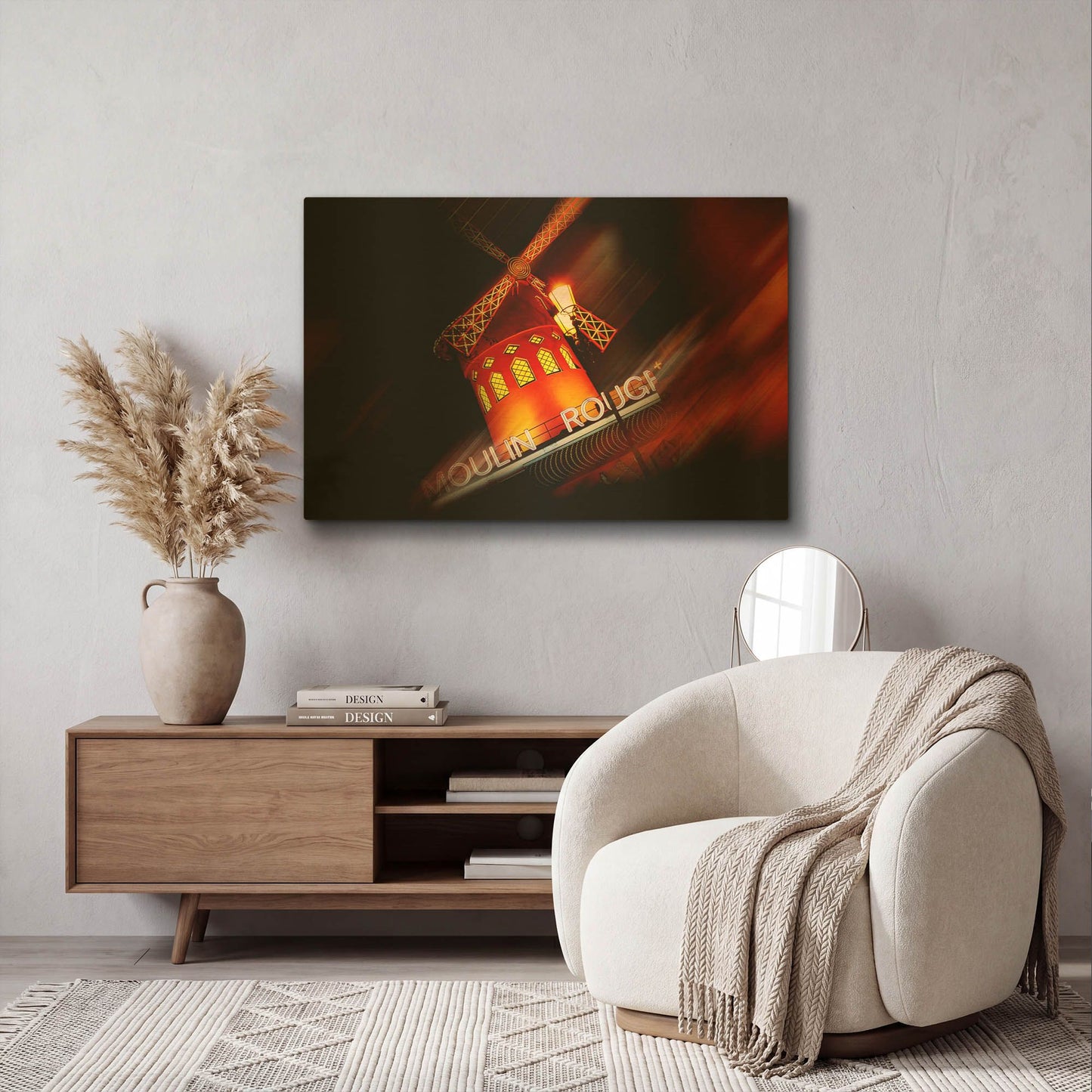 'Moulin Rouge' By Sebastien Lory Gold Metal Wall Art