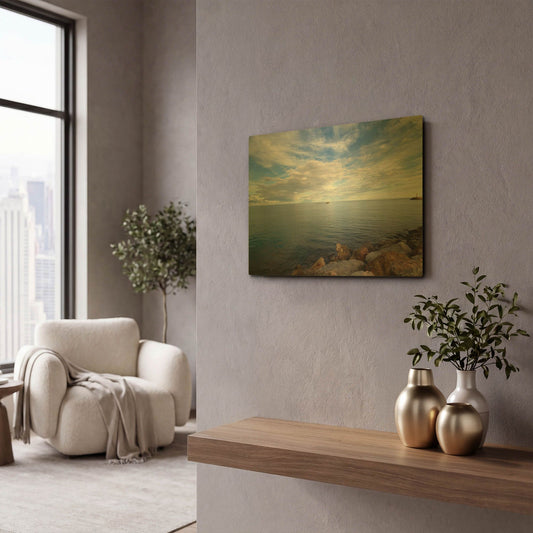 'St. Cyp' By Sebastien Lory Gold Metal Wall Art