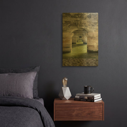 'Under' By Sebastien Lory Gold Metal Wall Art