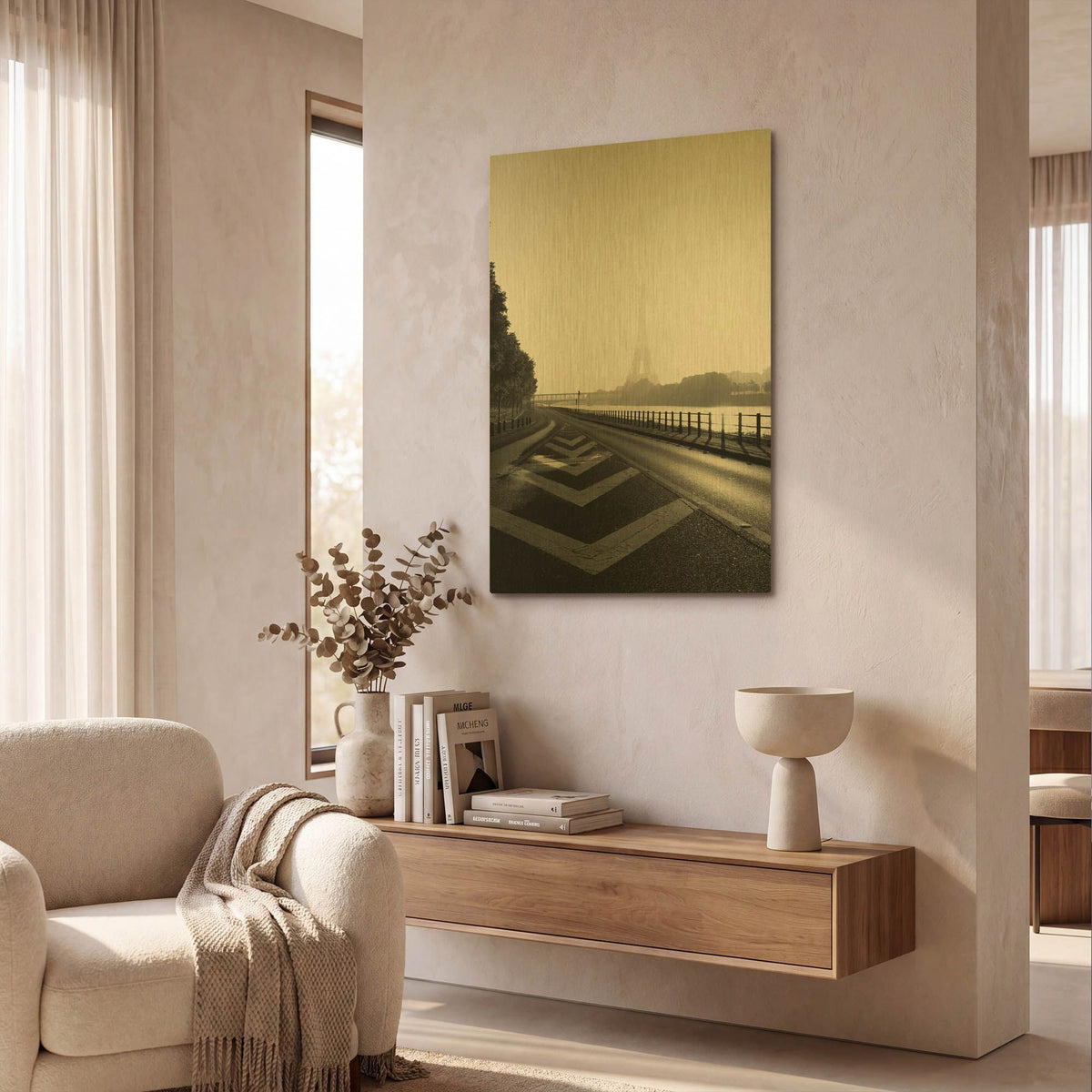 'Eiffel Tower II' By Sebastien Lory Gold Metal Wall Art