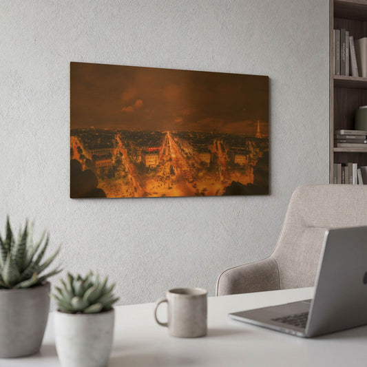 'From Arc De Triomphe' By Sebastien Lory Gold Metal Wall Art