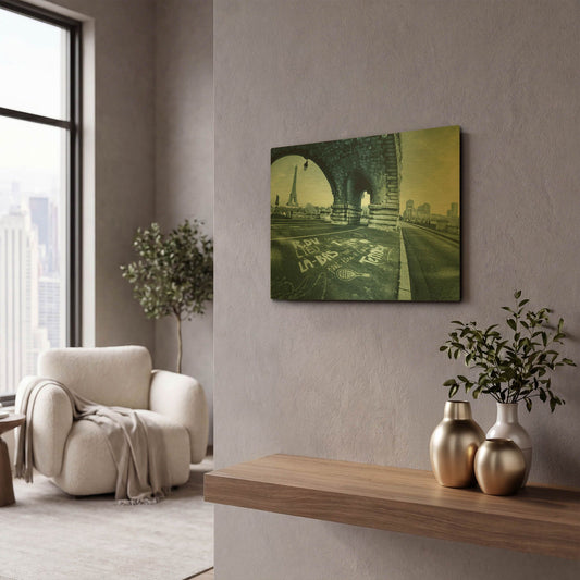 'Paris Tennis' By Sebastien Lory Gold Metal Wall Art