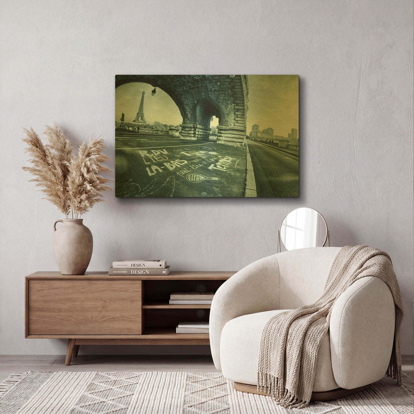 'Paris Tennis' By Sebastien Lory Gold Metal Wall Art