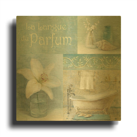 'Parfum I' By Danhui Nai Gold Metal Wall Art