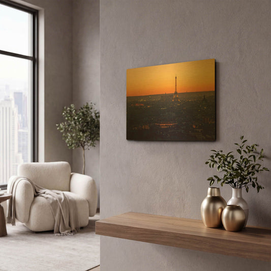 'D Paris' By Sebastien Lory Gold Metal Wall Art
