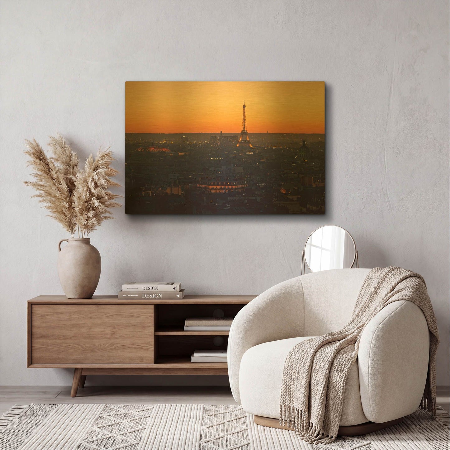 'D Paris' By Sebastien Lory Gold Metal Wall Art