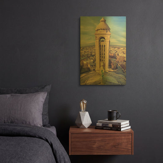 'Monumental II' By Sebastien Lory Gold Metal Wall Art