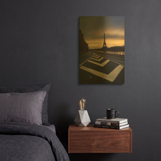 'Eiffel Tower' By Sebastien Lory Gold Metal Wall Art