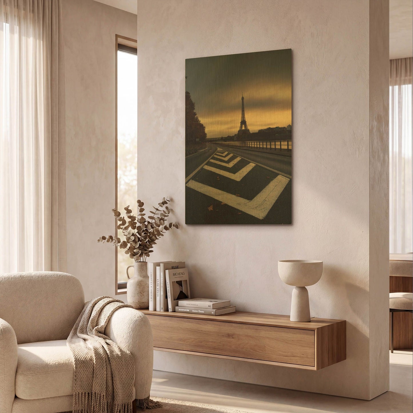 'Eiffel Tower' By Sebastien Lory Gold Metal Wall Art