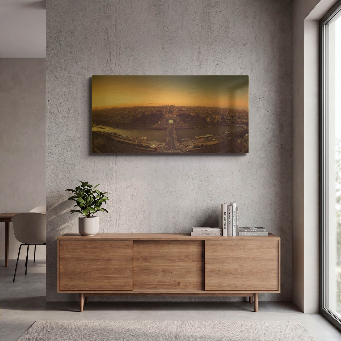 'Troca' By Sebastien Lory Gold Metal Wall Art