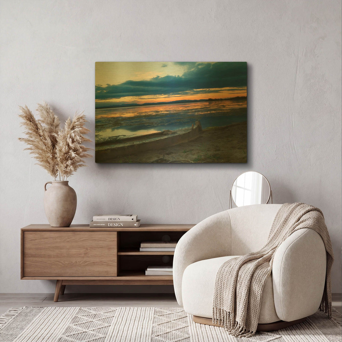 'Complementary colors in Nature' By Sebastien Lory Gold Metal Wall Art