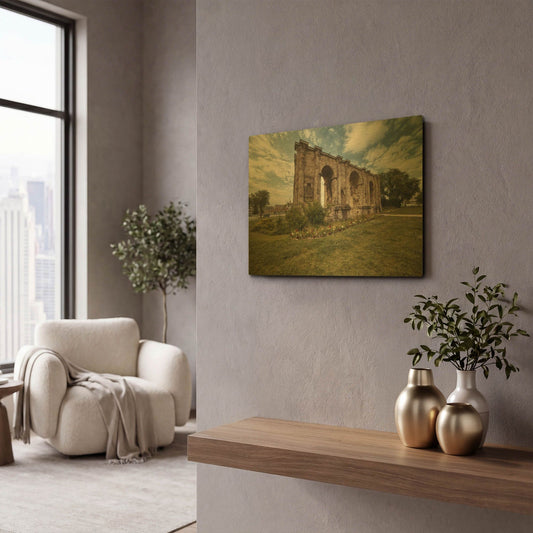 'Monumental' By Sebastien Lory Gold Metal Wall Art