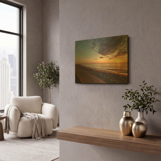 'Saint Cyprien 93' By Sebastien Lory Gold Metal Wall Art