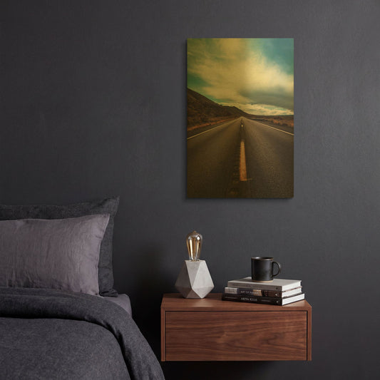 'Travel Utah Vertical' By Sebastien Lory Gold Metal Wall Art