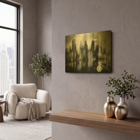 'Minneapolis Apocalypse' By David Manlove Gold Metal Wall Art