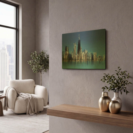'Hancock' By David Manlove Gold Metal Wall Art