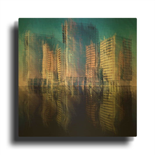 'The Future Is Now' By David Manlove Gold Metal Wall Art