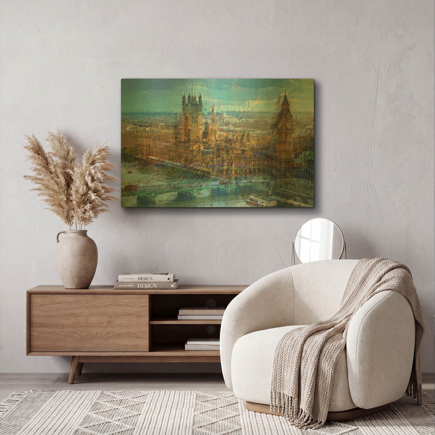 'Westminster A' By David Manlove Gold Metal Wall Art