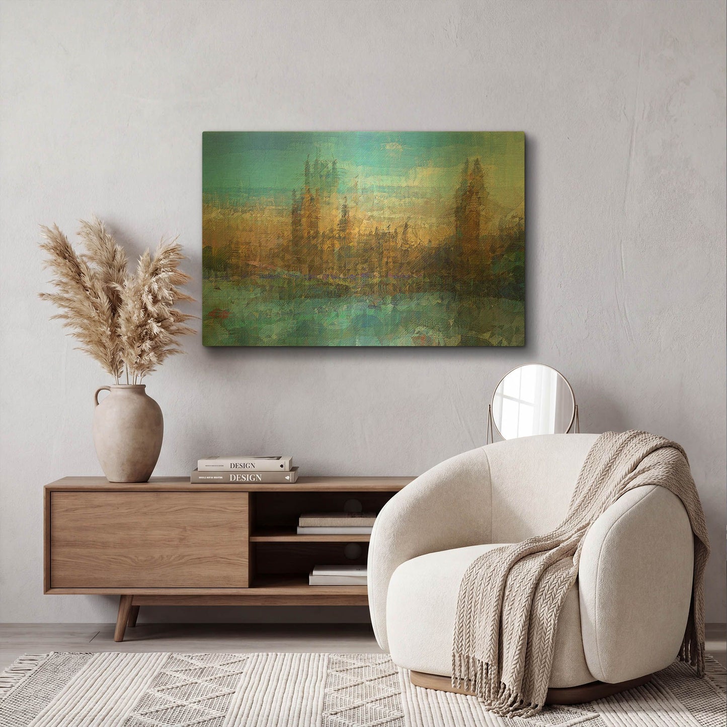 'Westminster B' By David Manlove Gold Metal Wall Art