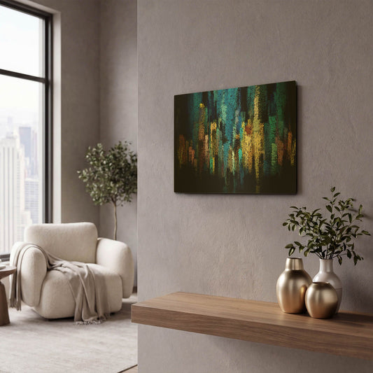 'Atlantis' By David Manlove Gold Metal Wall Art