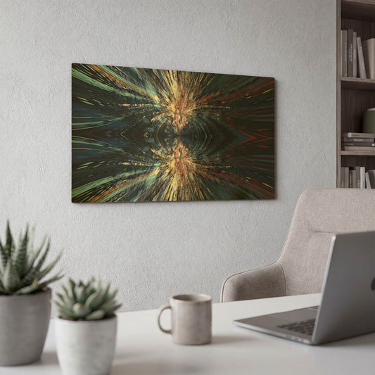 'A Space Odyssey' By David Manlove Gold Metal Wall Art