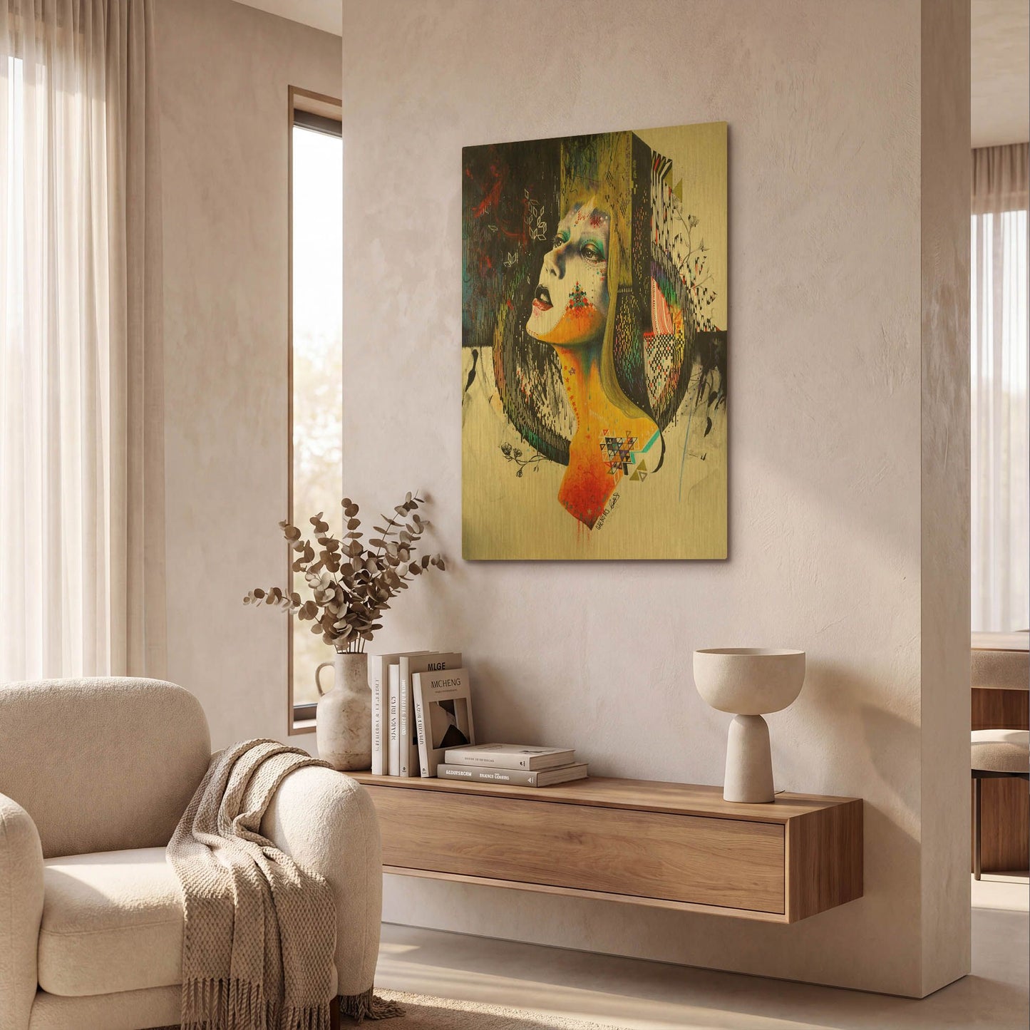 'Between Hope And Despair' By MinJae Gold Metal Wall Art