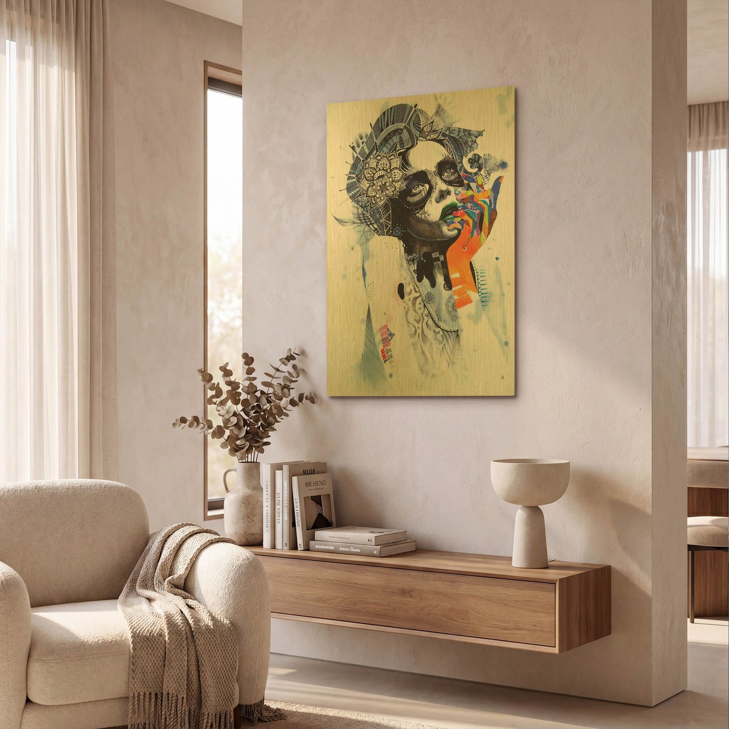 'The Dream' By MinJae Gold Metal Wall Art