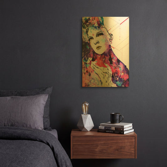 'The FlowIn Us' By MinJae Gold Metal Wall Art