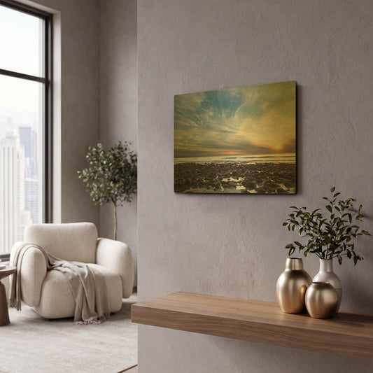 'Beholding' By Chris Moyer Gold Metal Wall Art