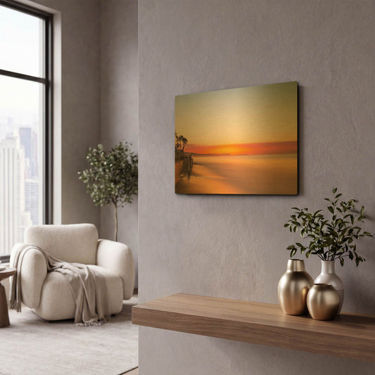 'Baltimore Sunrise' By Chris Moyer Gold Metal Wall Art