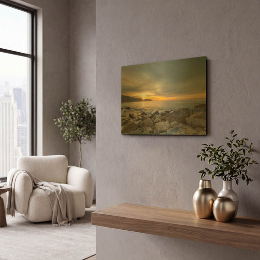 'Breaking Day' By Chris Moyer Gold Metal Wall Art
