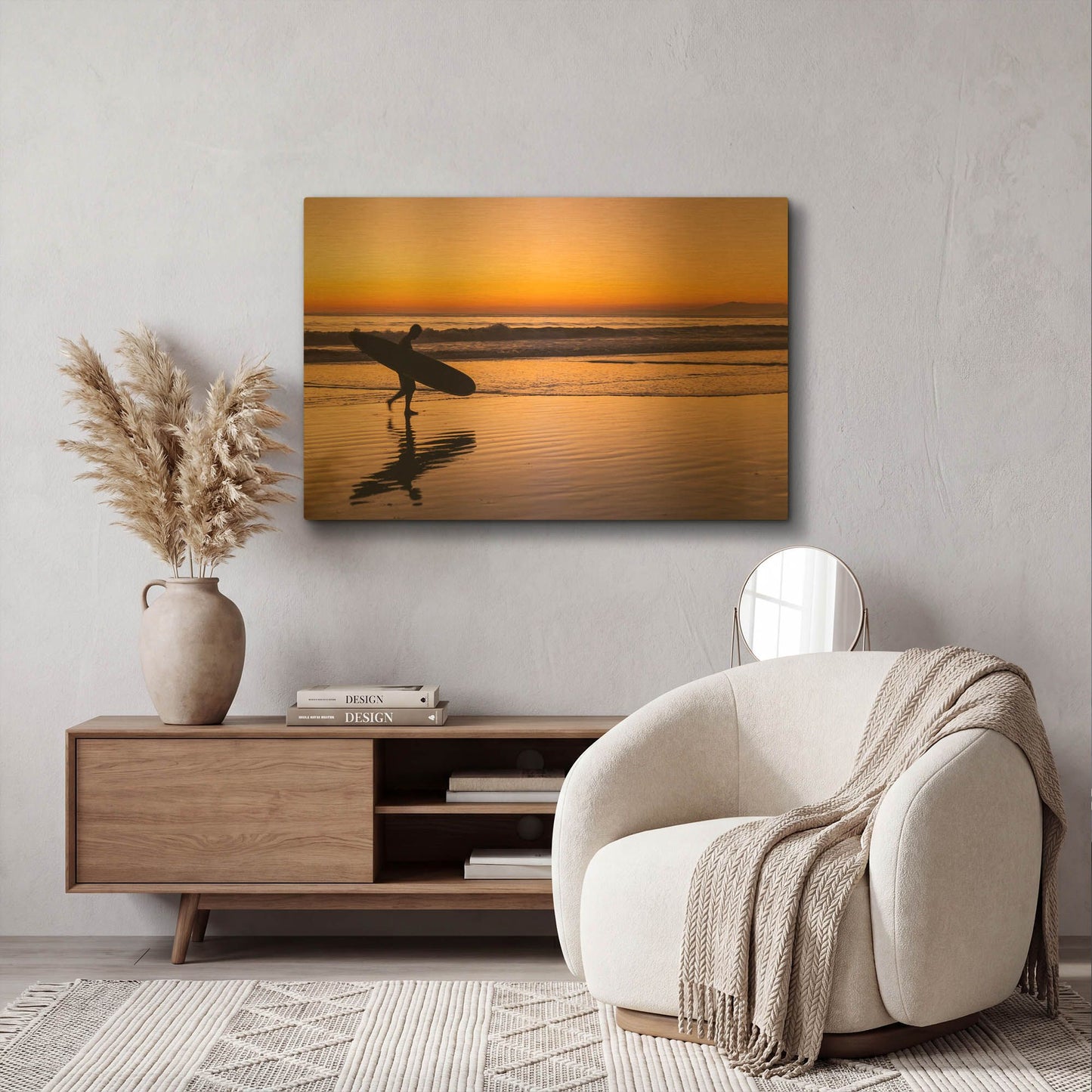 'Heading Home' By Chris Moyer Gold Metal Wall Art