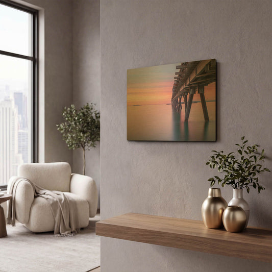 'Soothing Sunrise' By Chris Moyer Gold Metal Wall Art