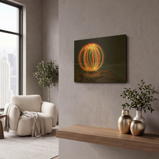 'Christmas Ball' By Chris Moyer Gold Metal Wall Art