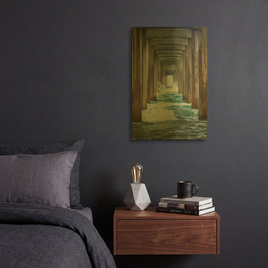 'Scripps Splash' By Chris Moyer Gold Metal Wall Art