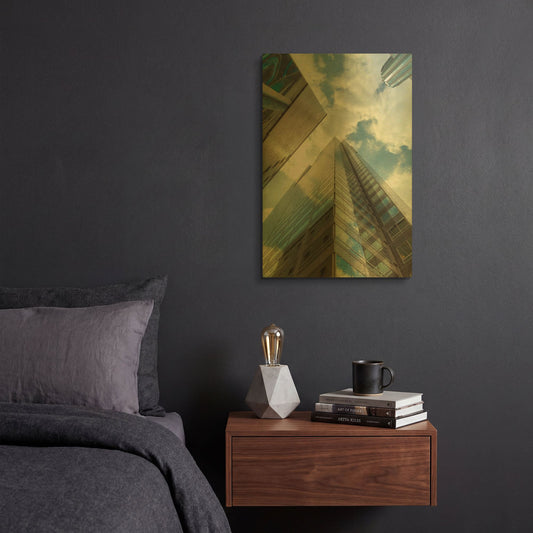 'Imposing' By Chris Moyer Gold Metal Wall Art