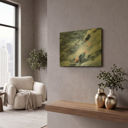'In the Beginning' By Chris Moyer Gold Metal Wall Art