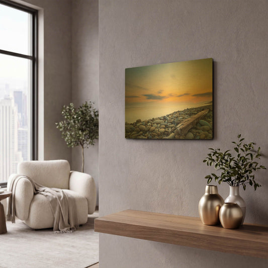 'To the End' By Chris Moyer Gold Metal Wall Art