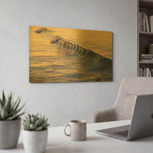 'Warm Curl' By Chris Moyer Gold Metal Wall Art
