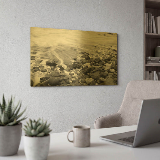 'Changing Tide' By Chris Moyer Gold Metal Wall Art