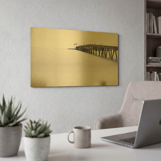 'Over The Void' By Chris Moyer Gold Metal Wall Art
