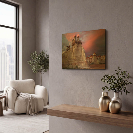'Blue Canyon Dusk' By Mike Jones Gold Metal Wall Art