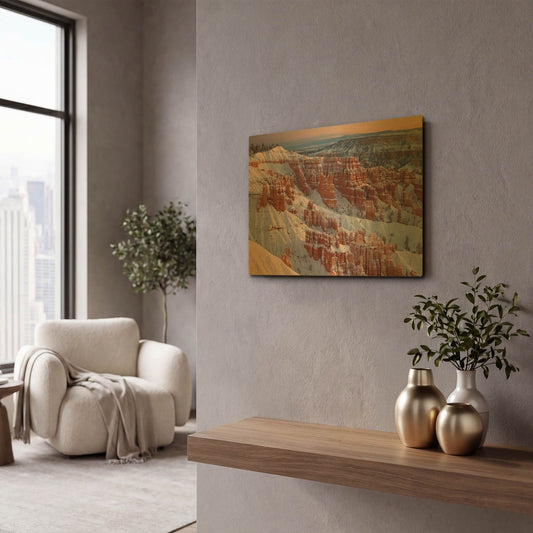 'Bryce Sunrise At Sunriset' By Mike Jones Gold Metal Wall Art