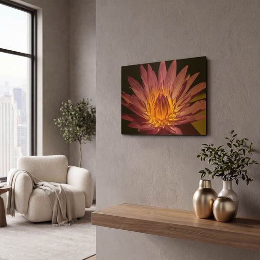 'Fairchild Gardens Lily' By Mike Jones Gold Metal Wall Art