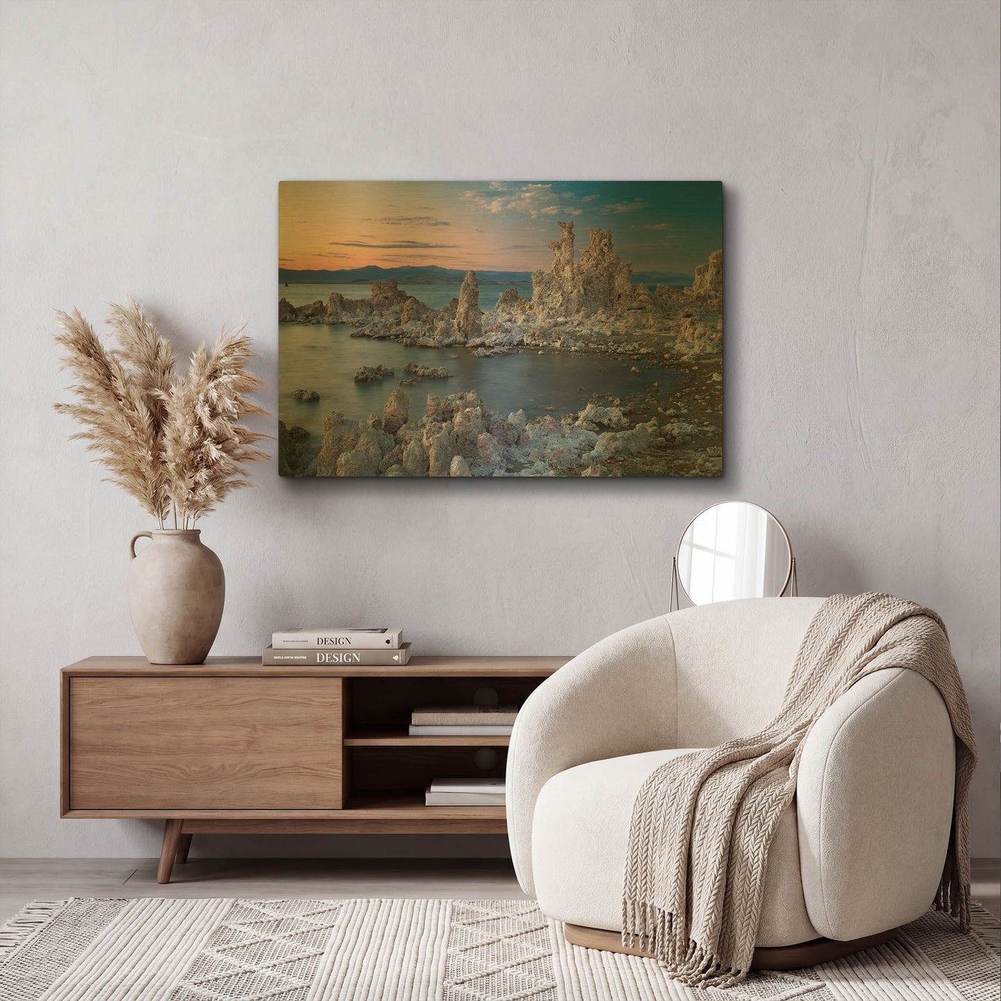 'Mono Lake South Tufa Dusk' By Mike Jones Gold Metal Wall Art