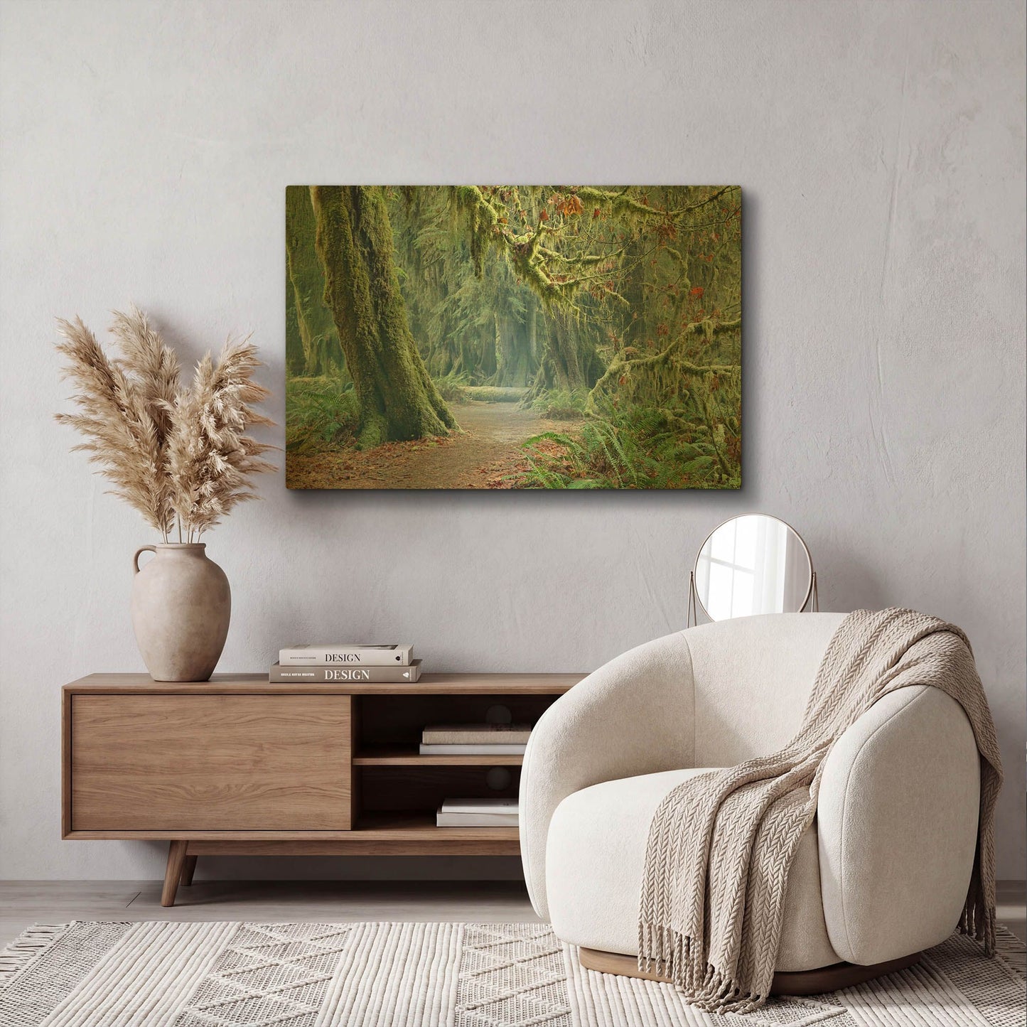 'Olympic NP Trail' By Mike Jones Gold Metal Wall Art