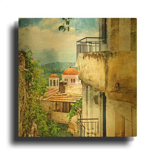'Santorini II' By LUXE Gold Metal Wall Art