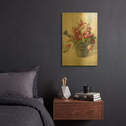 'Garden Blooms II' By Danhui Nai Gold Metal Wall Art